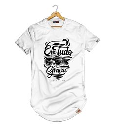 Camiseta Longline Em Tudo Dai Graças a Deus - loja online