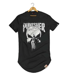 Camiseta Longline Caveira Punisher