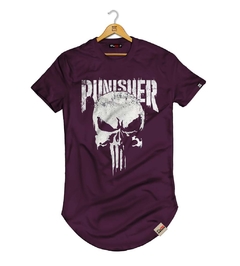 Camiseta Longline Caveira Punisher - comprar online