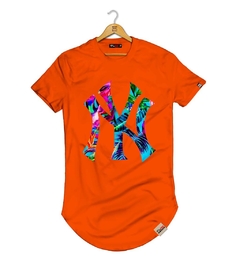 Camiseta LongLine Pintee NY Color Floral Verão na internet