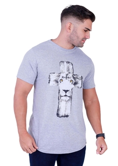 Camiseta Longline Cruz Leão de Judá - loja online