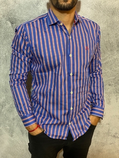 camisa tiras azules