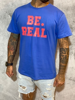 REMERA OVERSIZE BE REAL AZUL