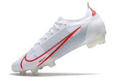 Chuteira Nike Mercurial Vapor 14 Elite FG Branco Vermelho - Sport Shoe