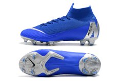 Chuteira Nike Mercurial Superfly 360 Elite Campo Original Blue Silver