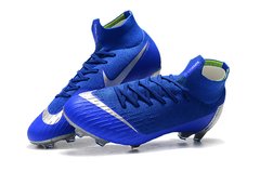 Chuteira Nike Mercurial Superfly 360 Elite Campo Original Blue Silver