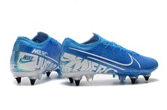 Chuteira Nike Mercurial Vapor 13 Elite SG-PRO Azul/Branco Original - Sport Shoe