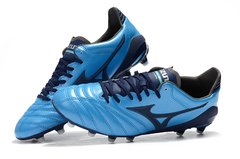 Chuteira Mizuno Morelia Neo 2 Made in Japan MD Profissional Couro de Canguru Blue