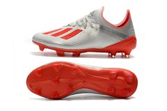 Chuteira Adidas X 19.1 Campo Silver Red Profissional - loja online