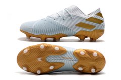 Chuteira Adidas Nemeziz 19.1 FG Dourado/Branco - loja online