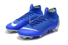 Chuteira Nike Mercurial Superfly 360 Elite Campo Original Blue Silver - Sport Shoe