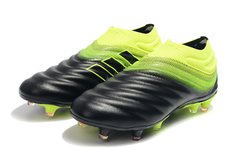 Chuteira Adidas Copa 19.0 Black Green Campo Original Couro (Bolsa + Par de Meião de Brinde)