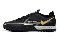 Chuteira Society Nike Phantom Venom Pro Black Gold na internet