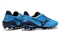 Chuteira Mizuno Morelia Neo 2 Made in Japan MD Profissional Couro de Canguru Blue - Sport Shoe