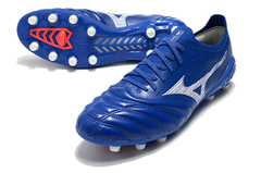 CHUTEIRA MIZUNO MORELIA NEO 3 FG ORIGINAL AZUL BRANCO - loja online