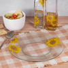 PLATO TRANSPARENTE GIRASOLES