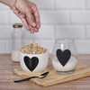 VASO GOURMET CORAZÓN GIGANTE NEGRO