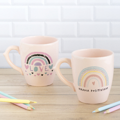 TAZA ROSA ARCO IRIS