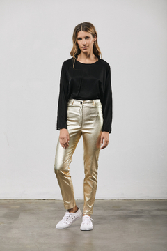 PANTALON CHUPIN SHINE - GOLD