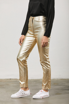 PANTALON CHUPIN SHINE - GOLD en internet