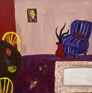 Rosario Lopez Ercoli. Sillon violeta, 40 x 40 cm