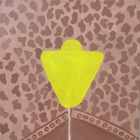 Rosario Lopez Ercoli. Lampara amarilla, 40 x 40 cm