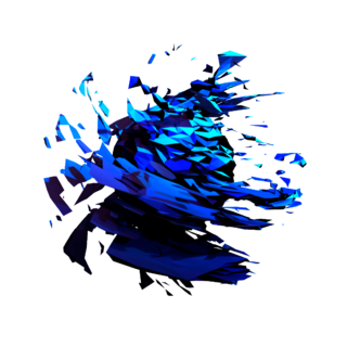 Maximiliano Bellmann. Blue Spinning Force, 60 x 60 cm