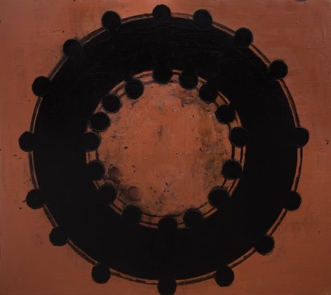 Sergio Bazan. Círculo Negro, 150 x 150 cm