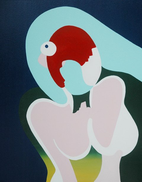 Lorena Ventimiglia. Mujer pájaro, 100 x 80 cm