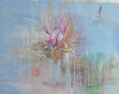 Dolores Castaño. El fuego en el agua, 112 x 142 cm