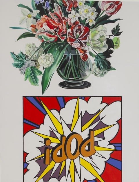 Cynthia Cohen. Flores y Pop, 220 x 170 cm