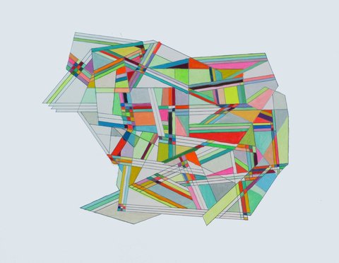 Veronica Sanes. Geometría Color, 50 x 70 cm