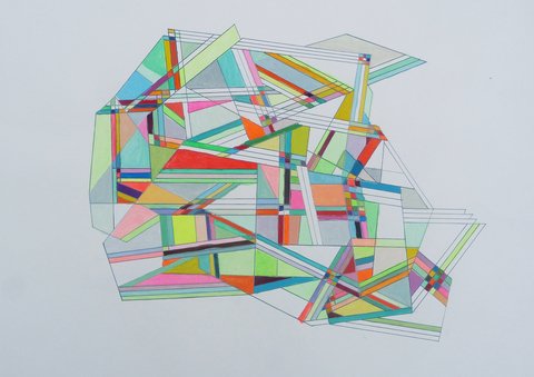 Veronica Sanes. Geometría Color, 50 x 70 cm