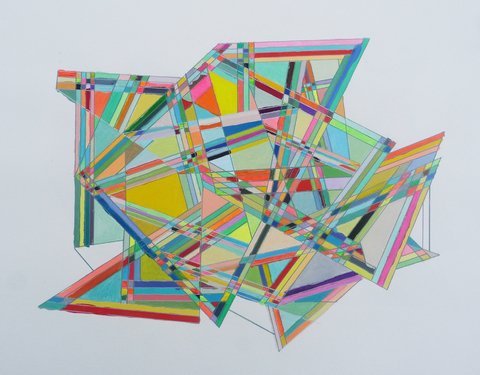 Veronica Sanes. Geometría color estructura, 50 x 70 cm