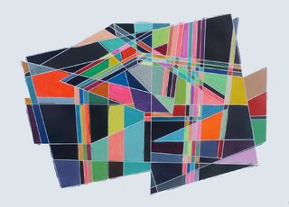 Veronica Sanes. Geometría Color oscuro II. 35 x 50 cm - buy online