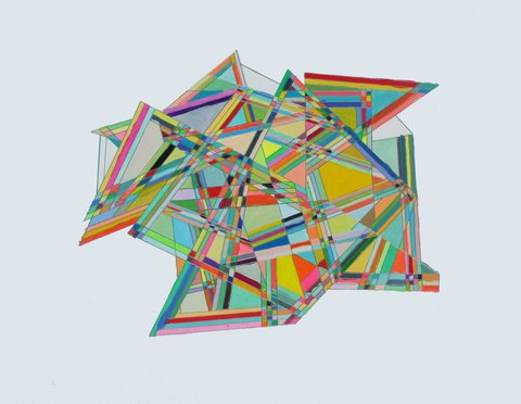 Veronica Sanes. Geometría color esctructura, 50 x 70 cm