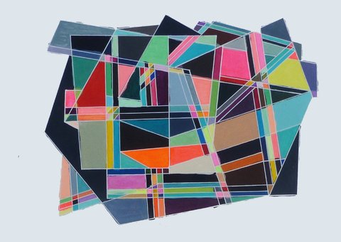 Verónica Sanes. Geometria color oscuro, 35 x 50 cm - comprar online