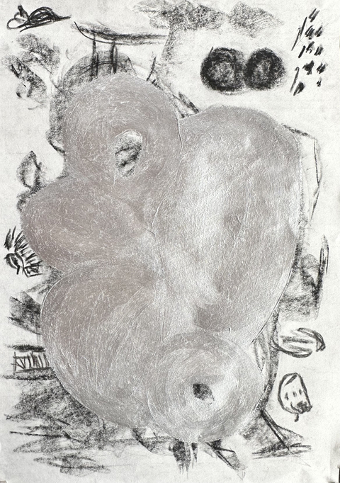 Adriana Carambia. Escrito mini VII, 40 x 30 cm