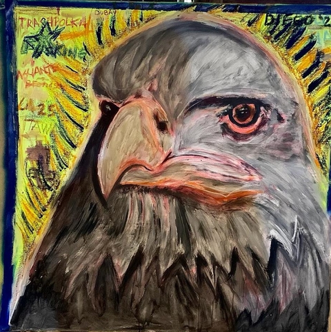 Amador Rojas. Aguila, 100 x 100 cm