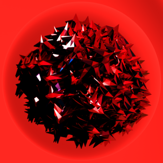 Maximiliano Bellmann. Red Cristal Candy, 60 x 60 cm
