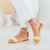 Sandalia plana de mujer color lima