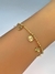 Pulsera coins de acero golden