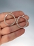 Argollas lisas 2,5 cm de acero blanco (par) - comprar online
