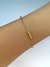 Pulsera/tobillera fina point de acero golden