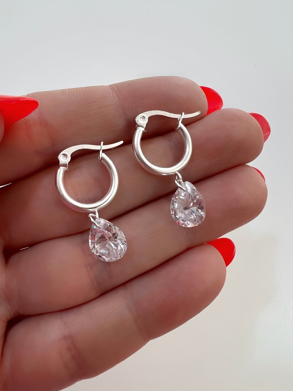 Argollas gota cubic par Persia Accesorios