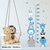 Vinilos Decorativos Infantiles Medidores Animales Nórdico Azul SKU350