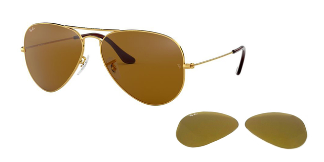 CRISTAL DE REPUESTO RAY BAN RB3025 AVIADOR MARRÓN SEPIA