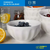 10 Bowls Compotera de Ceramica 13 Cm Blanco Cereales - tienda online