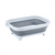 Escurridor De Verduras Silicona Plegable Cocina Gris C/tapon - comprar online