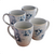 Imagen de Set X4 Tazas Loza Ceramica Corona Jarro Mug Apta Microondas